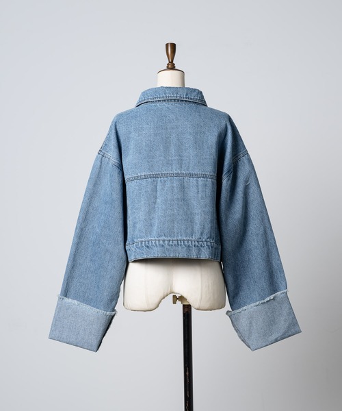Happy John（ハッピージョン）の「roll up short denim jacket/ロール