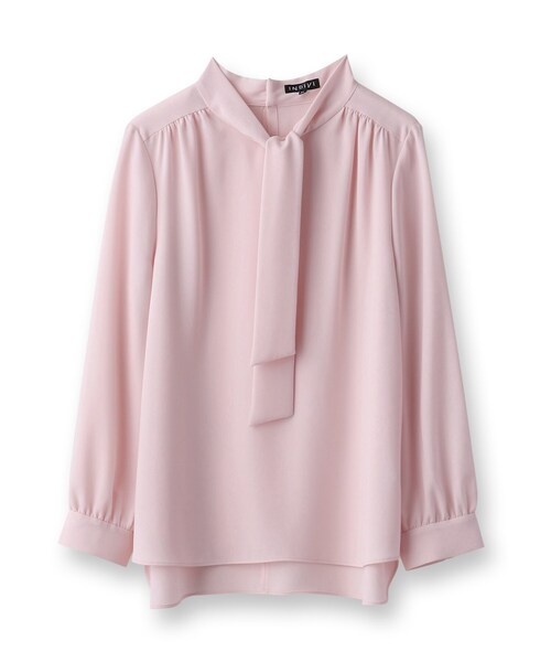 INDIVI（インディヴィ）の「◆【洗える／UVケア／トリアセテート混】ボウタイブラウス（シャツ/ブラウス・レディース・オフホワイト/ピンク/ネイビー/ナチュラル・03/19/15 /40/05/12/36/38/13）」の5枚目の写真