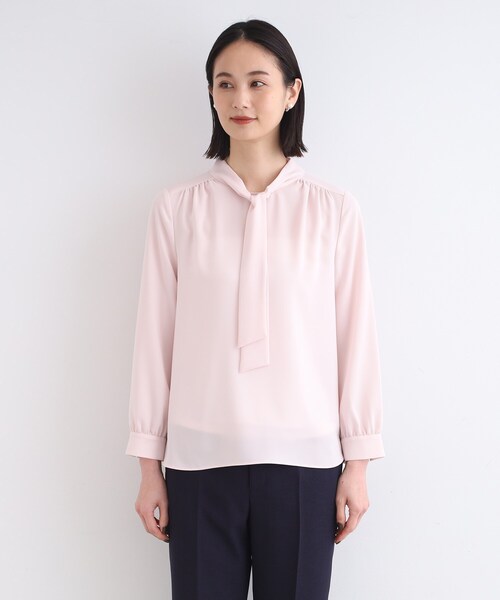 INDIVI（インディヴィ）の「◆【洗える／UVケア／トリアセテート混】ボウタイブラウス（シャツ/ブラウス・レディース・オフホワイト/ピンク/ネイビー/ナチュラル・03/19/15 /40/05/12/36/38/13）」の18枚目の写真