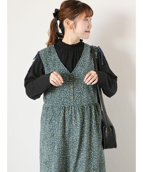 ehka sopo（エヘカソポ）の「花柄コーデュロイジャンスカ（ワンピース