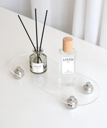 Pimientos（ピミエントス）の「【Bz】脚つきクリアプレート/アクリルトレイ(RZ)（インテリア雑貨）」