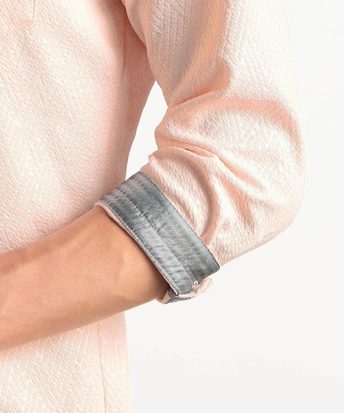 HIDEAWAYS NICOLE（ハイダウェイニコル）の「ブリスターエンボスバスケット7分袖イタリアンカラーシャツ（シャツ/ブラウス・メンズ・ブラック/ネイビー/オフホワイト/ピンク・MEDIUM/LARGE/X-LARGE）」の12枚目の写真