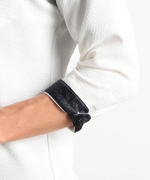 HIDEAWAYS NICOLE（ハイダウェイニコル）の「ブリスターエンボスバスケット7分袖イタリアンカラーシャツ（シャツ/ブラウス・メンズ・ブラック/ネイビー/オフホワイト/ピンク・MEDIUM/LARGE/X-LARGE）」の13枚目の写真