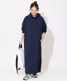 スウェットフードワンピース