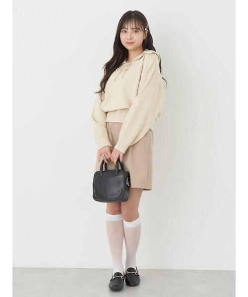 earth music&ecology（アースミュージックアンドエコロジー）の「BIG襟ニットプルオーバー（ニット/セーター・レディース・ピンク/ミント/ライトベージュ・FREE）」の15枚目の写真