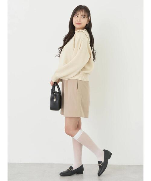 earth music&ecology（アースミュージックアンドエコロジー）の「BIG襟ニットプルオーバー（ニット/セーター・レディース・ピンク/ミント/ライトベージュ・FREE）」の16枚目の写真