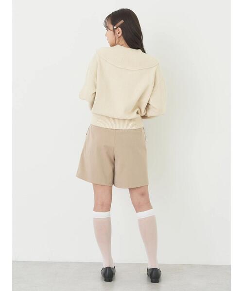 earth music&ecology（アースミュージックアンドエコロジー）の「BIG襟ニットプルオーバー（ニット/セーター・レディース・ピンク/ミント/ライトベージュ・FREE）」の17枚目の写真