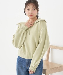 earth music&ecology | BIG襟ニットプルオーバー(ニット/セーター)