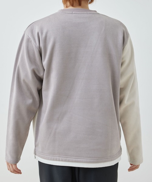  j.n.r.d（ジェー・エヌ・アール・ディー）の「j.n.r.d/スウェード切替フェイクレイヤードプルパーカー（Tシャツ/カットソー・メンズ・ライトグリーン/キナリ/サックスブルー・L/LL/M）」の13枚目の写真