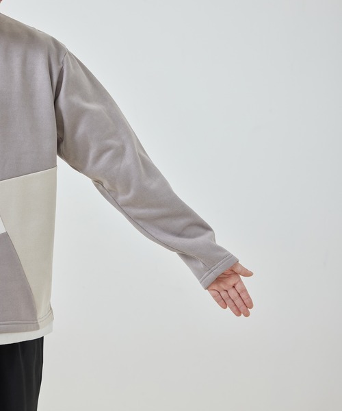  j.n.r.d（ジェー・エヌ・アール・ディー）の「j.n.r.d/スウェード切替フェイクレイヤードプルパーカー（Tシャツ/カットソー・メンズ・ライトグリーン/キナリ/サックスブルー・L/LL/M）」の15枚目の写真