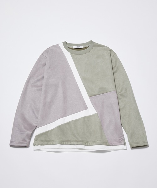  j.n.r.d（ジェー・エヌ・アール・ディー）の「j.n.r.d/スウェード切替フェイクレイヤードプルパーカー（Tシャツ/カットソー・メンズ・ライトグリーン/キナリ/サックスブルー・L/LL/M）」の20枚目の写真