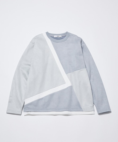  j.n.r.d（ジェー・エヌ・アール・ディー）の「j.n.r.d/スウェード切替フェイクレイヤードプルパーカー（Tシャツ/カットソー・メンズ・ライトグリーン/キナリ/サックスブルー・L/LL/M）」の22枚目の写真