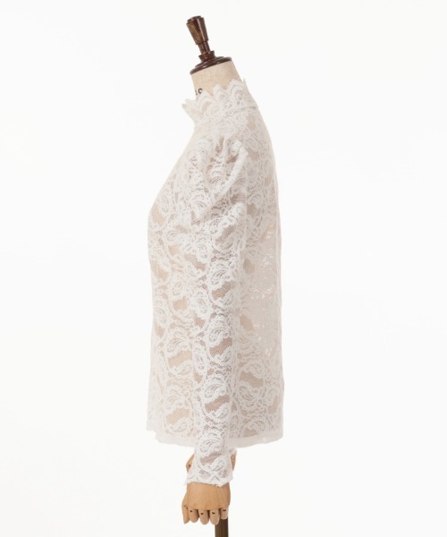 axes femme（アクシーズファム）の「起毛ペイズリーハイネックプルオーバー（Tシャツ/カットソー・レディース・キナリ/ホワイト/ブラック・FREE）」の12枚目の写真