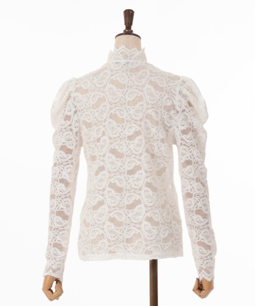 axes femme（アクシーズファム）の「起毛ペイズリーハイネックプルオーバー（Tシャツ/カットソー・レディース・キナリ/ホワイト/ブラック・FREE）」の5枚目の写真