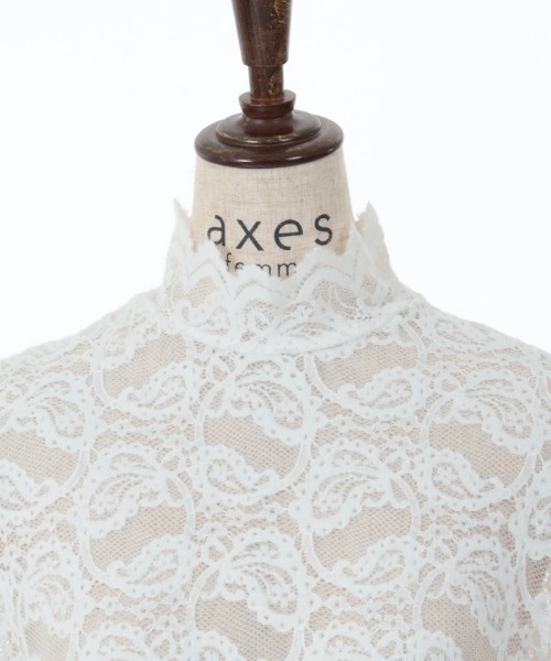 axes femme（アクシーズファム）の「起毛ペイズリーハイネックプルオーバー（Tシャツ/カットソー・レディース・キナリ/ホワイト/ブラック・FREE）」の21枚目の写真