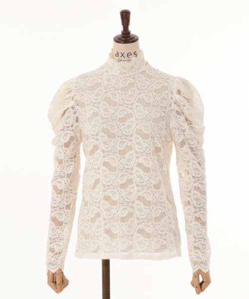 axes femme（アクシーズファム）の「起毛ペイズリーハイネックプルオーバー（Tシャツ/カットソー・レディース・キナリ/ホワイト/ブラック・FREE）」の15枚目の写真