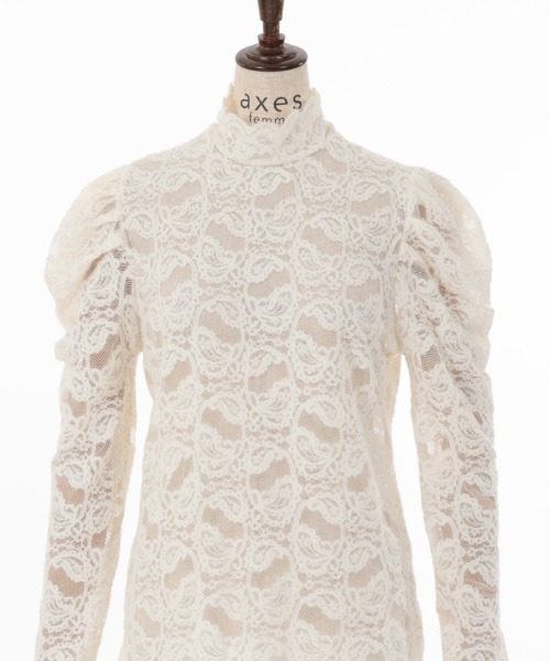 axes femme（アクシーズファム）の「起毛ペイズリーハイネックプルオーバー（Tシャツ/カットソー・レディース・キナリ/ホワイト/ブラック・FREE）」の20枚目の写真