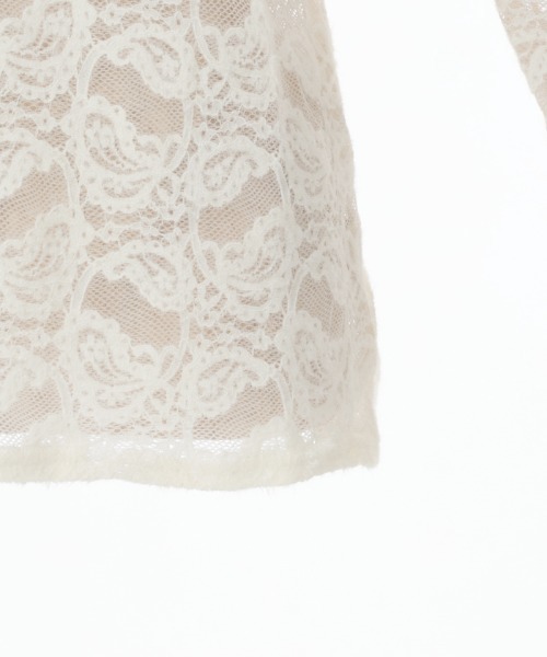 axes femme（アクシーズファム）の「起毛ペイズリーハイネックプルオーバー（Tシャツ/カットソー・レディース・キナリ/ホワイト/ブラック・FREE）」の7枚目の写真