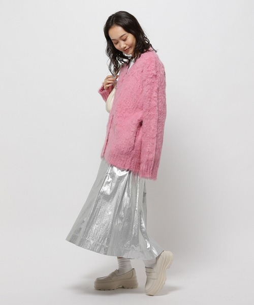 niko and...（ニコアンド）の「シャイニーフレアスカート（スカート・レディース・ライトベージュ/ライトグレー・FREE）」の9枚目の写真