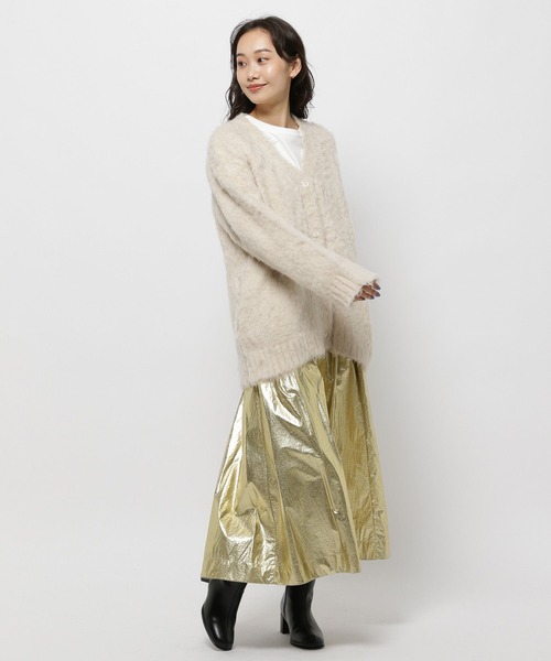 niko and...（ニコアンド）の「シャイニーフレアスカート（スカート・レディース・ライトベージュ/ライトグレー・FREE）」の12枚目の写真