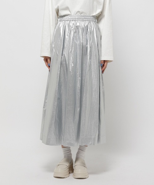niko and...（ニコアンド）の「シャイニーフレアスカート（スカート・レディース・ライトベージュ/ライトグレー・FREE）」の15枚目の写真