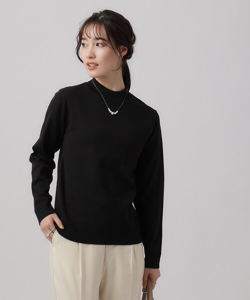 SHOO・LA・RUE(シューラルー)の「◆【洗える】オフィスカジュアルにも ちくちくしにくい ハイネックニット(ニット/セーター・レディース・ベビーピンク/ホワイト系5/ブラック/オフホワイト/サックスブルー・02/03/04)」の14枚目の写真