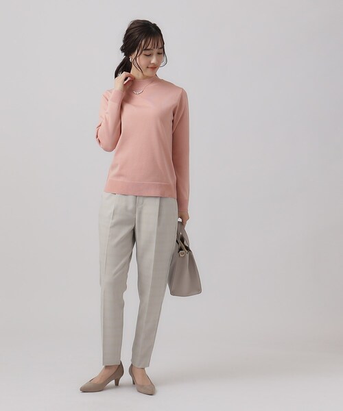 SHOO・LA・RUE(シューラルー)の「◆【洗える】オフィスカジュアルにも ちくちくしにくい ハイネックニット(ニット/セーター・レディース・ベビーピンク/ホワイト系5/ブラック/オフホワイト/サックスブルー・02/03/04)」の18枚目の写真