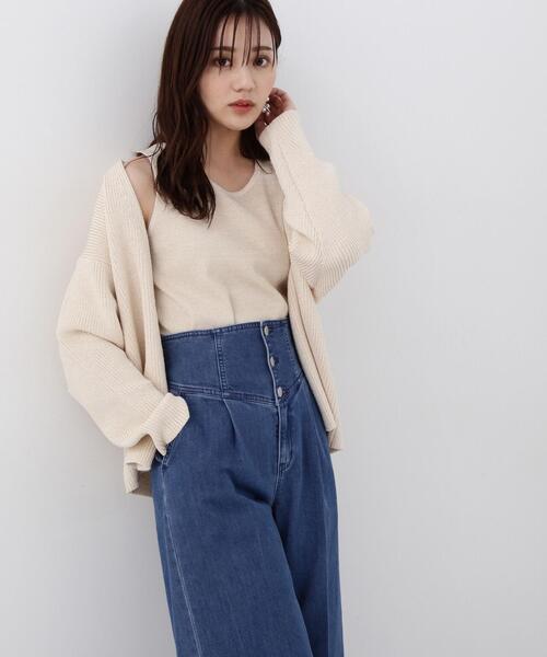 PROPORTION BODY DRESSING(プロポーションボディドレッシング)の「アメスリーブカーデSET UP / 1214170213(ニット/セーター・レディース・ブルー/ホワイト/ベージュ系その他・FREE)」の2枚目の写真