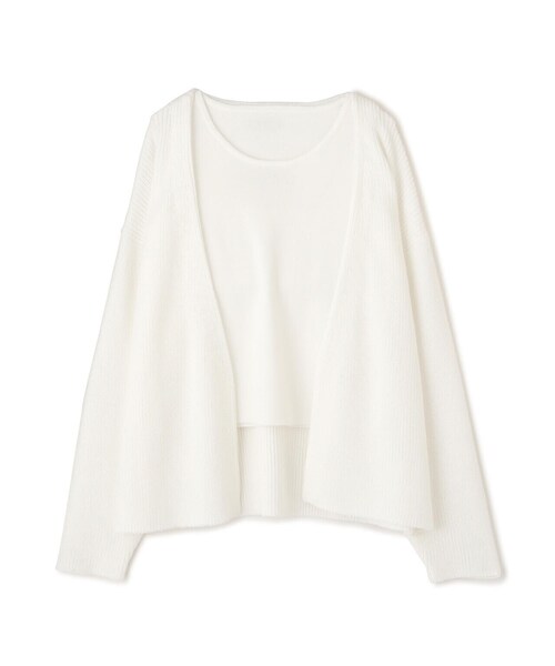 PROPORTION BODY DRESSING(プロポーションボディドレッシング)の「アメスリーブカーデSET UP / 1214170213(ニット/セーター・レディース・ブルー/ホワイト/ベージュ系その他・FREE)」の4枚目の写真