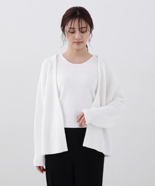 PROPORTION BODY DRESSING(プロポーションボディドレッシング)の「アメスリーブカーデSET UP / 1214170213(ニット/セーター・レディース・ブルー/ホワイト/ベージュ系その他・FREE)」の12枚目の写真