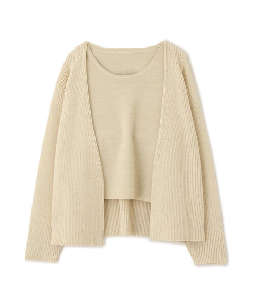 PROPORTION BODY DRESSING(プロポーションボディドレッシング)の「アメスリーブカーデSET UP / 1214170213(ニット/セーター・レディース・ブルー/ホワイト/ベージュ系その他・FREE)」の20枚目の写真