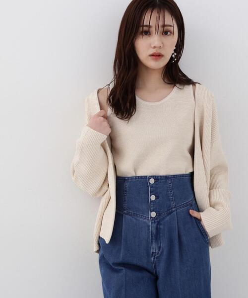 PROPORTION BODY DRESSING(プロポーションボディドレッシング)の「アメスリーブカーデSET UP / 1214170213(ニット/セーター・レディース・ブルー/ホワイト/ベージュ系その他・FREE)」の22枚目の写真