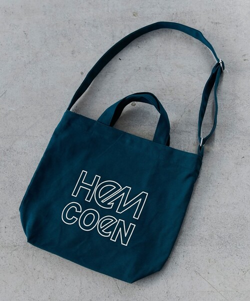 HeM（ヘム）の「HeM（ヘム）別注2WAYロゴトートバッグ（トートバッグ・メンズ・ブラック/ダークグリーン/オフホワイト/ライラック/ネイビー/ピンク・FREE）」の3枚目の写真
