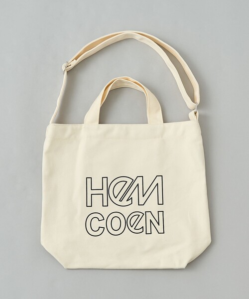 HeM（ヘム）の「HeM（ヘム）別注2WAYロゴトートバッグ（トートバッグ・メンズ・ブラック/ダークグリーン/オフホワイト/ライラック/ネイビー/ピンク・FREE）」の17枚目の写真