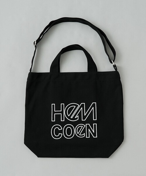 HeM（ヘム）の「HeM（ヘム）別注2WAYロゴトートバッグ（トートバッグ・メンズ・ブラック/ダークグリーン/オフホワイト/ライラック/ネイビー/ピンク・FREE）」の19枚目の写真
