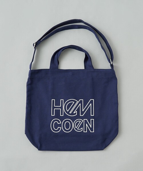 HeM（ヘム）の「HeM（ヘム）別注2WAYロゴトートバッグ（トートバッグ・メンズ・ブラック/ダークグリーン/オフホワイト/ライラック/ネイビー/ピンク・FREE）」の10枚目の写真