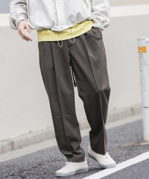 417 EDIFICE | 〇ストライプトロ 2タック イージーパンツ(スラックス)