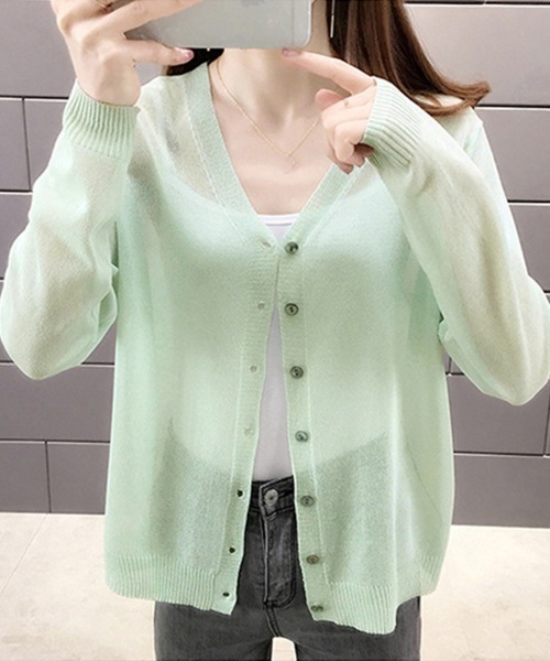 Miniministore(ミニミニストア)の「サマーカーディガンレディース韓国風カーデ(カーディガン/ボレロ・レディース・ホワイト/ブラック/ミント/ラベンダー/ピンク/ブルー/ベージュ・FREE)」の5枚目の写真