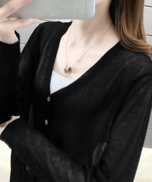 Miniministore(ミニミニストア)の「サマーカーディガンレディース韓国風カーデ(カーディガン/ボレロ・レディース・ホワイト/ブラック/ミント/ラベンダー/ピンク/ブルー/ベージュ・FREE)」の14枚目の写真
