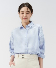 Pitta Re:) | 綿100% Wガーゼ BIGシルエット 長袖カジュアルシャツ(シャツ/ブラウス)