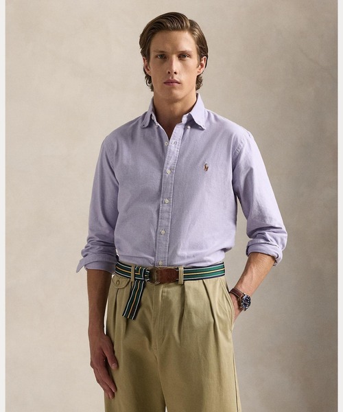 POLO RALPH LAUREN(ポロ ラルフ ローレン)の「アイコニック オックスフォード シャツ(シャツ/ブラウス・メンズ・パープル・L/M/S/XS/XXL/XL)」の1枚目の写真