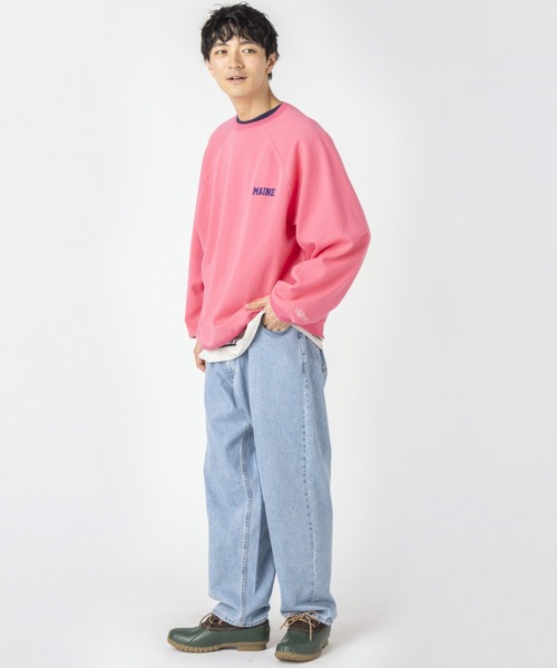 L.L.Bean（エルエルビーン）の「【JAPAN EDITION】ポーテージ・クルーネック・スウェットシャツ（スウェット・メンズ・ホワイト/ライトグレー/ピンク/ネイビー・SMALL/MEDIUM/LARGE/X-LARGE）」の13枚目の写真