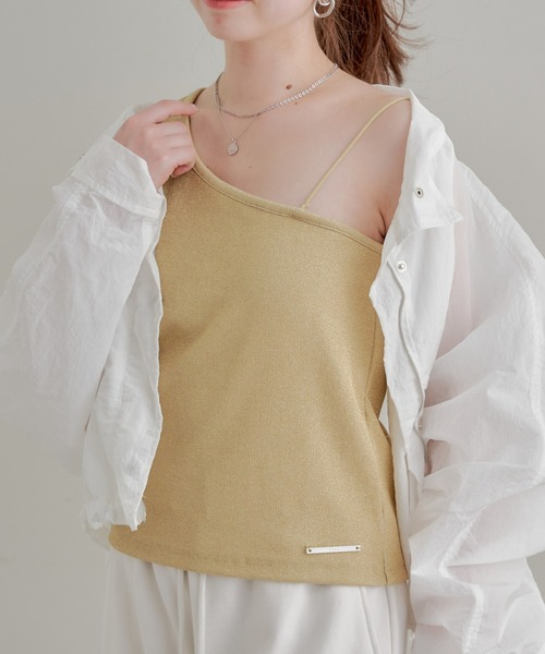 Chico(チコ)の「【2024SS】ワンショルパット付タンク(タンクトップ・レディース・ゴールド/ブラック/シルバー/ホワイト・FREE)」の4枚目の写真