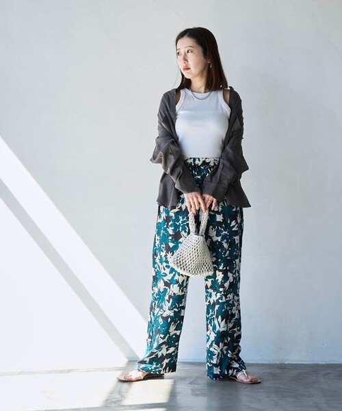 coen（コーエン）の「接触冷感リネンレーヨンバンドカラーシャツ（シャツ/ブラウス・レディース・ナチュラル/ライラック/ライム/ダークグレー/その他1・M/L）」の13枚目の写真