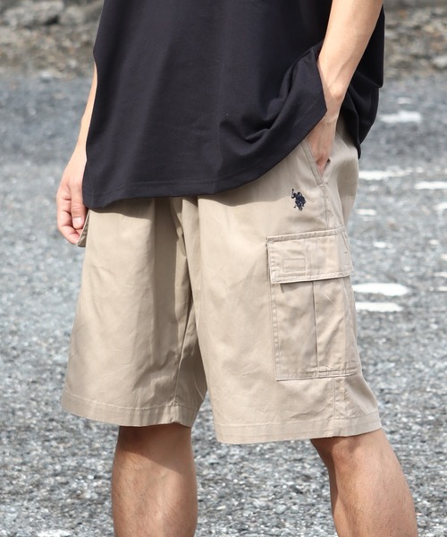 U.S. POLO ASSN.(ユーエスポロアッスン)の「【U.S. POLO ASSN./ユーエスポロアッスン】ポニー刺繍 コットンツイル カーゴショーツ(カーゴパンツ・メンズ・ネイビー/インディゴブルー/ベージュ/ブラック・M/L/LL)」の3枚目の写真