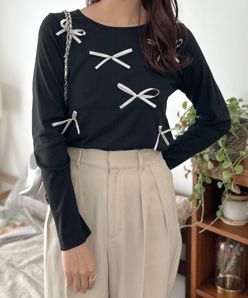 apres jour clair】リボンデザイントップス【ZOZOTOWN限定アイテム