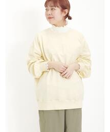 Samansa Mos2 | インレイ裏毛レースロゴスウェット(Tシャツ/カットソー)