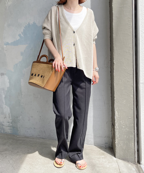 Spick & Span（スピックアンドスパン）の「≪追加≫甘撚テレコアメスリタンク（タンクトップ・レディース・ブラック/グレー/ホワイト/ベージュ・FREE）」の14枚目の写真