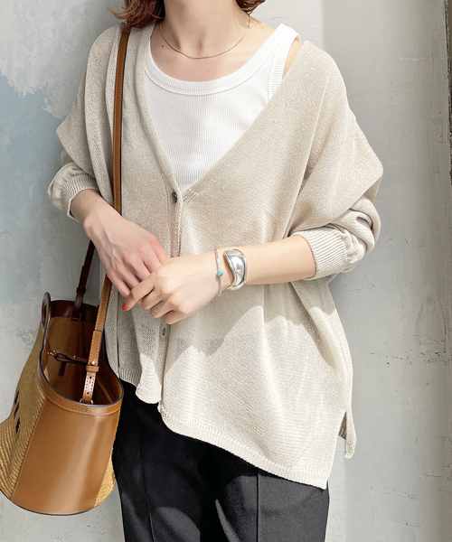 Spick & Span（スピックアンドスパン）の「≪追加≫甘撚テレコアメスリタンク（タンクトップ・レディース・ブラック/グレー/ホワイト/ベージュ・FREE）」の16枚目の写真