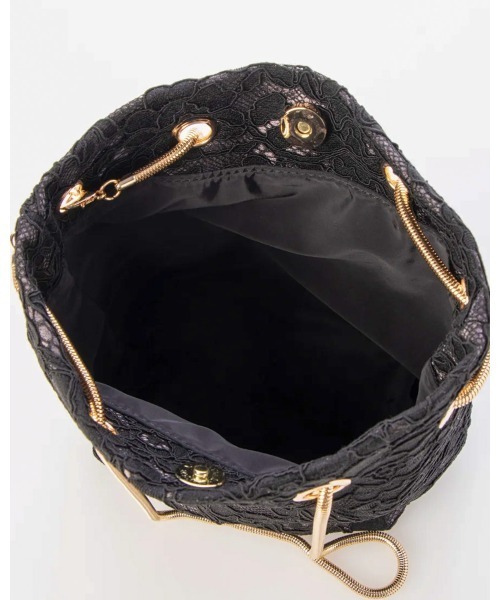 &Robu.（アンドロブ）の「レース刺繍2WAYバッグ オケージョン 結婚式 顔合わせ お呼ばれ（ショルダーバッグ・レディース・ブラック/ベージュ/ダークグリーン/ブラウン・FREE）」の9枚目の写真